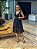 Vestido Vitória Em Algodão Bordado em Cordonê Preto - Imagem 1