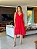 Vestido Vitória Em Algodão Bordado em Cordonê Vermelho - Imagem 1