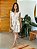 Vestido Raquel Bicolor Branco com Bege em Algodão com Cordonê - Imagem 4