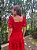Vestido Midi Graça de Renda Vermelha - Imagem 5