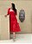 Vestido Midi Graça de Renda Vermelha - Imagem 2