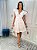 Vestido Glória Laise Bicolor Curto Manga Curta - Imagem 15