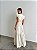 Vestido Glória Linho Bordado Longo Manga Curta - Imagem 15