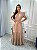 Vestido Glória Linho Bordado Longo Manga Curta - Imagem 4