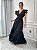 Vestido Glória Linho Bordado Longo Manga Curta - Imagem 1