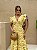 Vestido Glória Longo de Renda Bicolor Amarelo com bege - Imagem 2