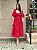 Vestido Cintia Cordone Midi de Algodão Bordado Vermelho - Imagem 3