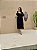Vestido Cintia Cordone Midi de Algodão Preto - Imagem 4