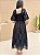 Vestido Cintia Cordone Midi de Algodão Preto - Imagem 5