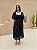 Vestido Cintia Cordone Midi de Algodão Preto - Imagem 2