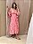 Vestido Cintia Cordone Midi de Algodão Bordado Rosa Bloom - Imagem 1