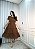 Vestido Rute de Crepe Marrom - Imagem 1