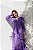 Vestido Glória Longo de Renda Manga bufante Roxo - Imagem 4
