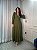 Vestido Madalena Manga Longa Verde Militar - Imagem 3