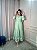 Vestido Glória Longo Cordonê Manga bufante Verde Oliva - Imagem 4