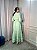 Vestido Glória Longo Cordonê Manga bufante Verde Oliva - Imagem 5
