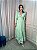 Vestido Glória Longo Cordonê Manga bufante Verde Oliva - Imagem 7