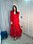 Vestido Glória Longo Cordonê Manga Bufante Vermelho - Imagem 4