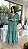 Vestido Glória Longo Laise Manga bufante Verde Militar - Imagem 3