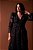 Vestido Glória Longo de Renda Manga bufante Preto - Imagem 2