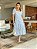 OPORTUNIDADE - Vestido Midi Graça de Renda Azul com Branco - Imagem 4