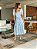 OPORTUNIDADE - Vestido Midi Graça de Renda Azul com Branco - Imagem 2