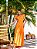 OPORTUNIDADE - Vestido Glória Longo de Laise Bicolor Laranja - Imagem 1