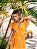 OPORTUNIDADE - Vestido Glória Longo de Laise Bicolor Laranja - Imagem 3