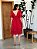 OPORTUNIDADE - Vestido Vitória Manga 3/4 Algodão Bordado em Cordonê Vermelho - Imagem 2