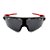 Óculos de Sol Prorider Esportivo preto e vermelho com Lente fumê - tr453 - Imagem 2