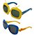 Kit de 2 Óculos de Sol Infantil Zjim Silicone Amarelo e Azul - Imagem 1