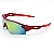 Óculos de Sol Esportivo Prorider em Grilamid® TR-90 Vermelho com lente Espelhada D - Imagem 1