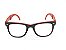 Óculos para Grau Paul Ryan Preto e Vermelho - D8501-2 - Imagem 2