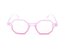Óculos de Sol Bad Rose Rosa Translúcido Octogonal - YD1848C4 - Imagem 1