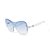 Óculos de Sol OTTO - Translúcido com Lente Degradê Azul - Imagem 1