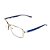 Óculos Receituário Titania Prata e Azul - Imagem 3