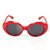 Óculos de Sol Titania Redondo Vermelho com Lente Fumê - Imagem 1