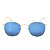 Óculos de Sol Redondo Clássico Prorider Dourado Lente Espelhada Azul - Imagem 2