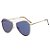 Óculos de Sol OTTO em Metal Monel® Aviador Dourado e Espelhado Azul - Imagem 1