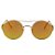Óculos de Sol OTTO em Metal Monel® Redondo Dourado e Espelhado Dourado - Imagem 2