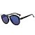 Óculos de Sol OTTO Preto Brilho e Espelhado Azul - Imagem 1