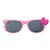 Óculos de Sol Infantil Z-JIM Quadrado Gatinho Rosa Claro e Laço Roxo - Imagem 2