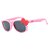 Óculos de Sol Infantil Z-JIM Quadrado Gatinho Rosa Claro e Laço Vermelho - Imagem 1