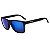 Óculos de Sol OTTO em Grilamid® TR-90 Quadrado Preto Fosco Espelhado Azul - Imagem 1