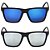 Kit 2 Óculos de Sol OTTO em Grilamid® TR-90 Quadrado Preto Fosco Espelhados - Imagem 2