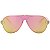 Óculos de Sol BellClover® em Grilamid® TR-90 Aviador Rosa Translúcido e Espelhado - Imagem 2