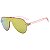 Óculos de Sol BellClover® em Grilamid® TR-90 Aviador Rosa Translúcido e Espelhado - Imagem 1