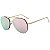 Óculos de Sol Bell Clover® em Metal Monel® Aviador Dourado Espelhado - Imagem 1