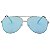 Óculos de Sol BellClover® em Metal Monel® Aviador Prata Espelhado - Imagem 2