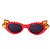 Óculos de Sol Amy Loo Laço com Bolinhas Vermelho e Branco - Imagem 2